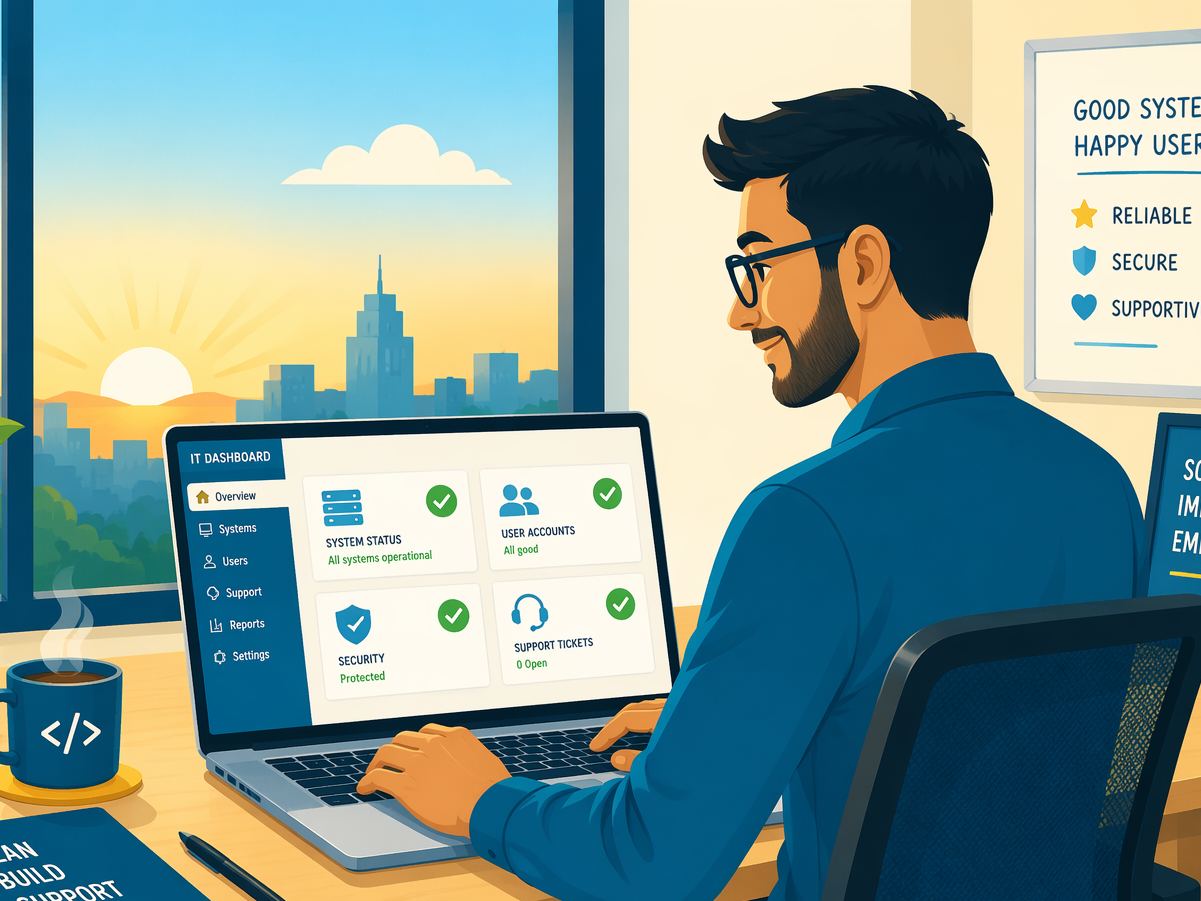 An IT manager with everything under control